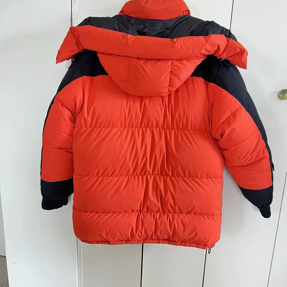 The North Face Retro Himalayan Down Parka Jacket Orange Black Unisex Large/XL
